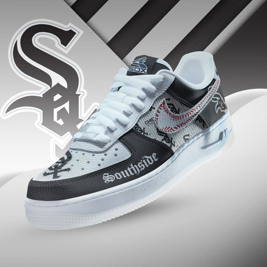 Ideafootwear Chicago White Sox Air Low-Top Sneakers Shoes For Men And Women 1