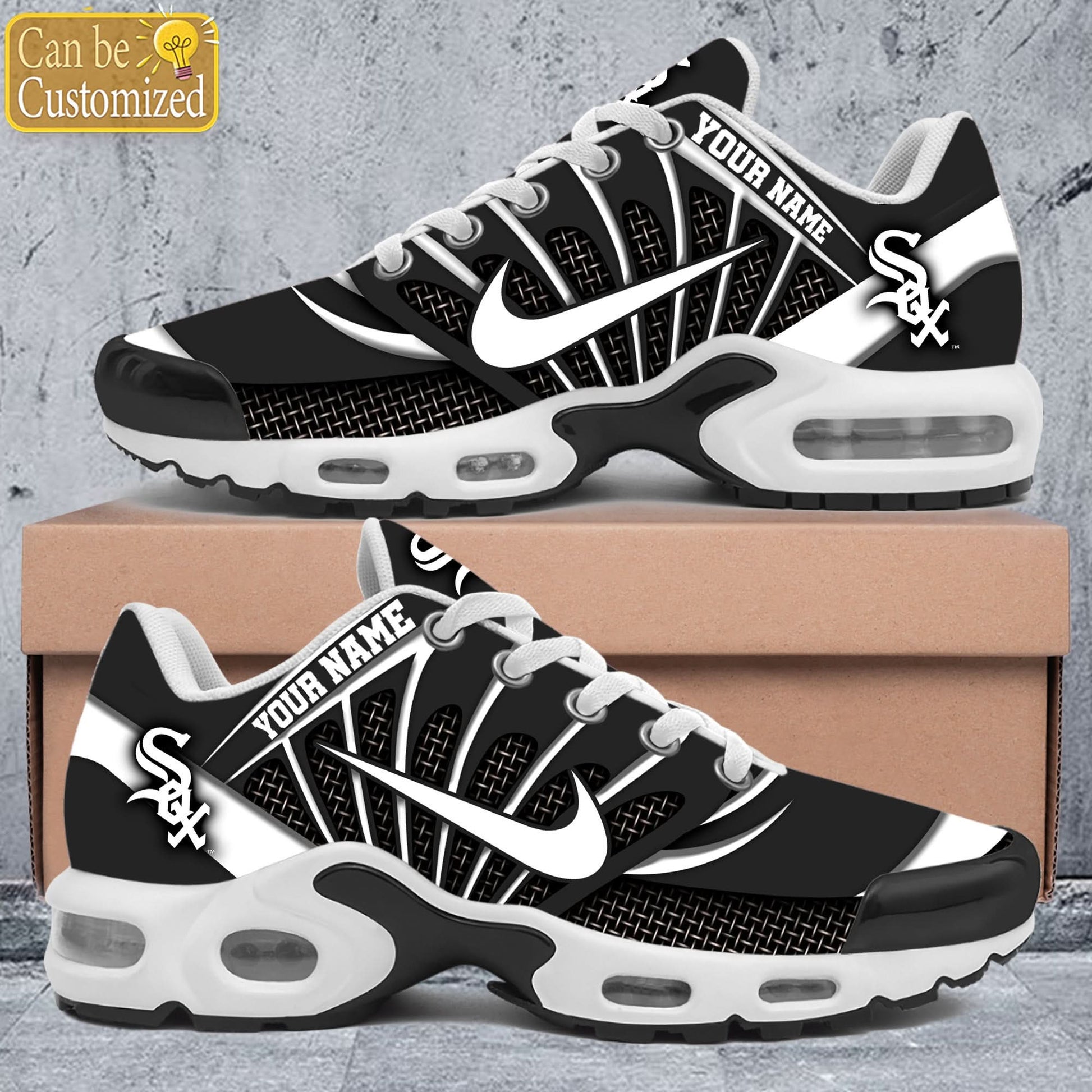 Ideafootwear Chicago White Sox TN Shoes Sneakers For Men And Women