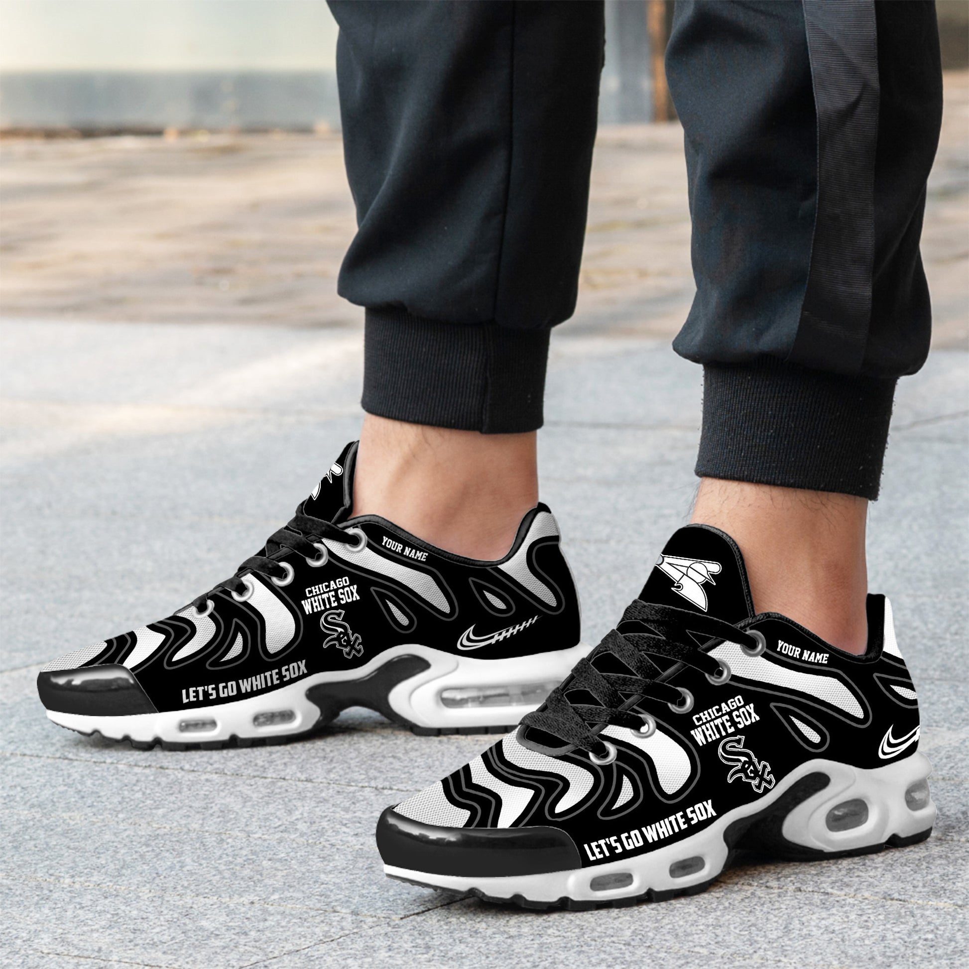 Ideafootwear Chicago White Sox TN Shoes Sneakers For Men And Women