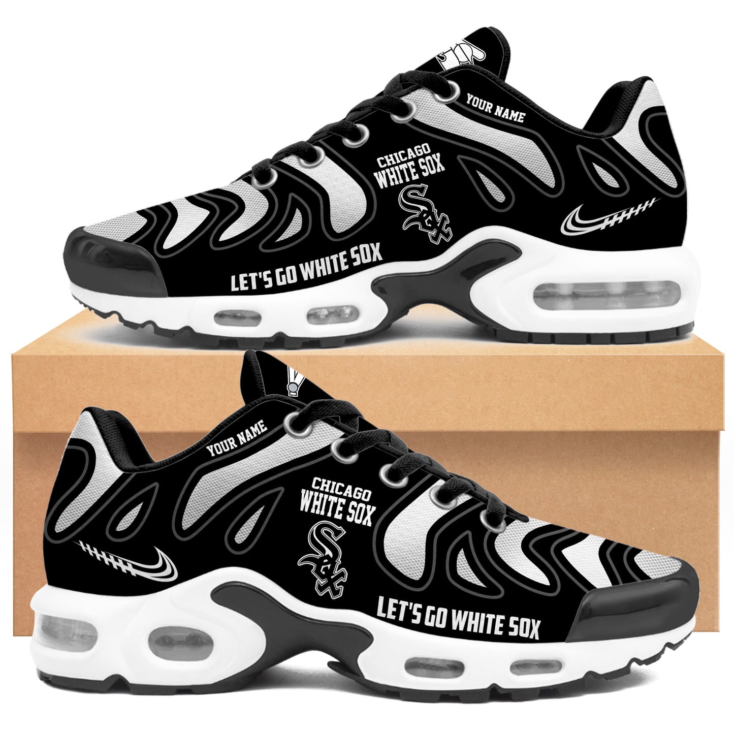 Ideafootwear Chicago White Sox TN Shoes Sneakers For Men And Women