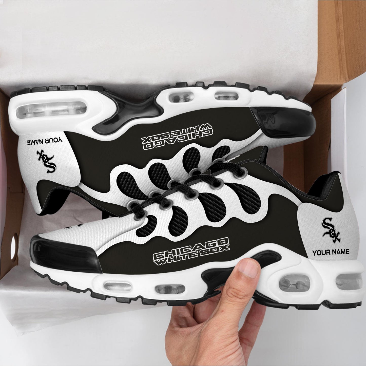 Ideafootwear Chicago White Sox TN Shoes Sneakers For Men And Women