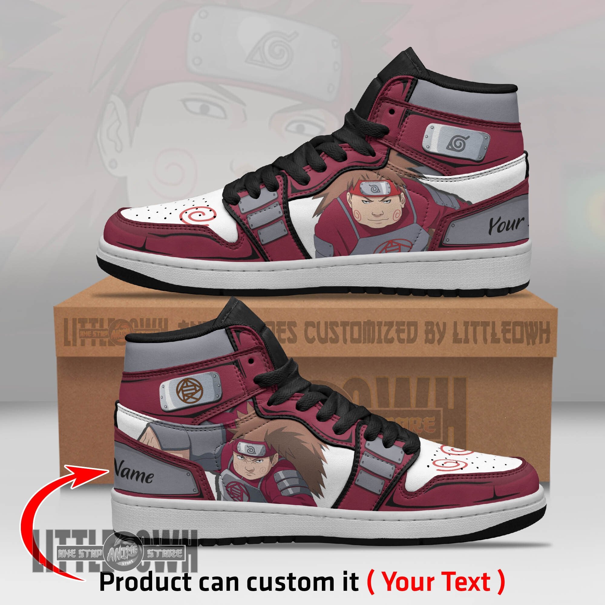 Ideafootwear Choji Akimichi AJ1 High Sneakers Shoes For Men And Women