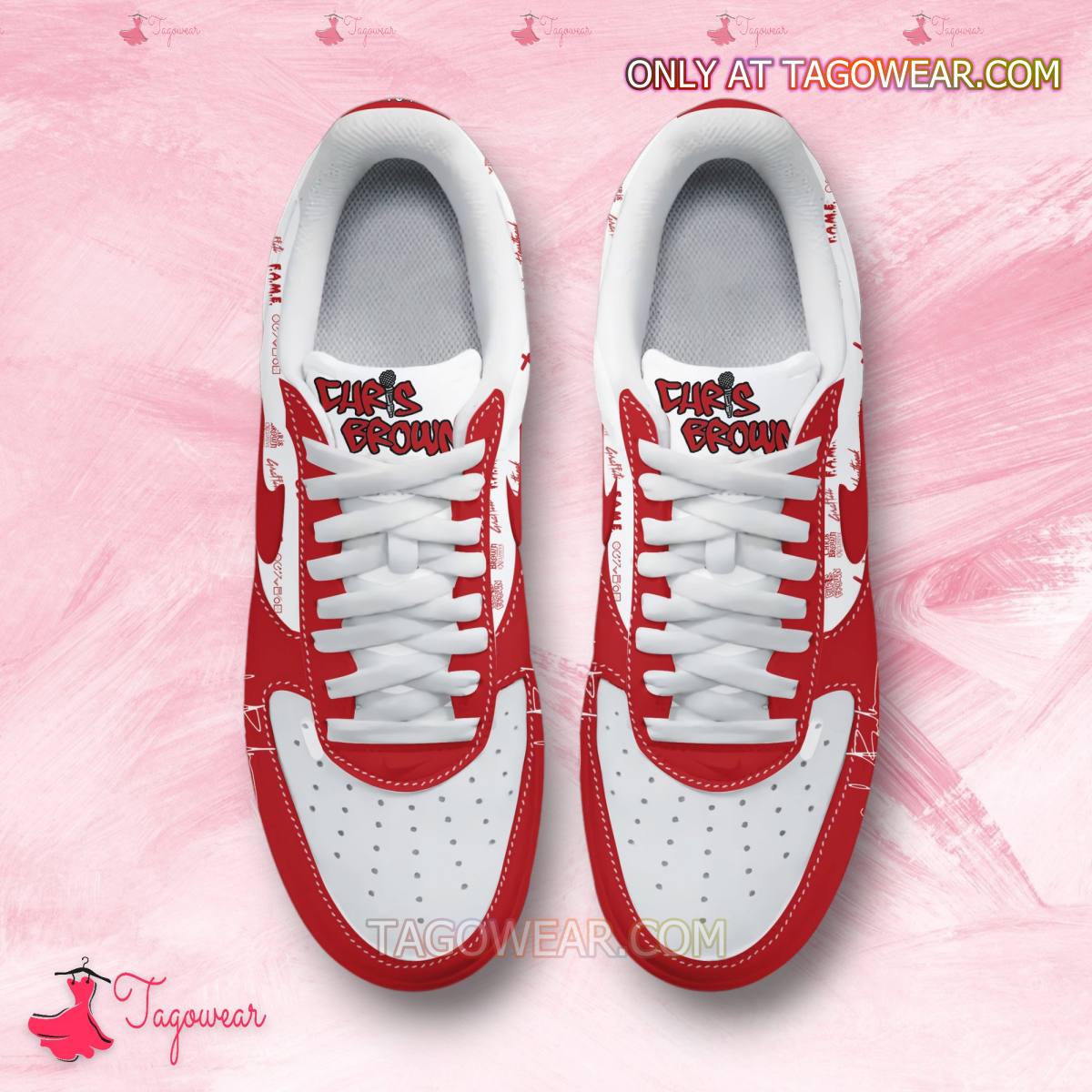 Ideafootwear Chris Brown Air Low-Top Sneakers Shoes For Men And Women 2