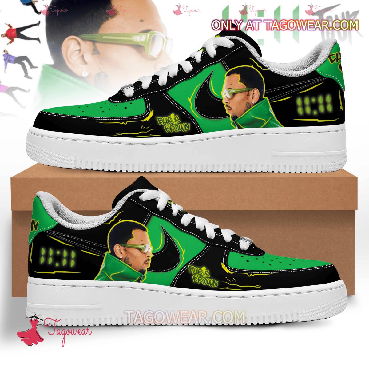 Ideafootwear Chris Brown Air Low-Top Sneakers Shoes For Men And Women 1