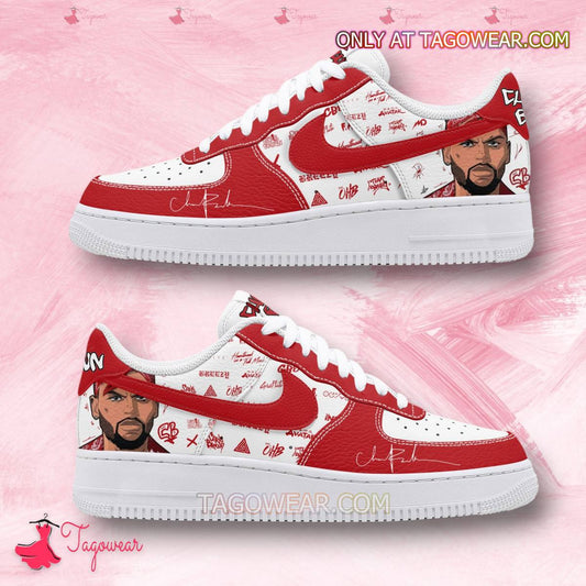 Ideafootwear Chris Brown Air Low-Top Sneakers Shoes For Men And Women 1
