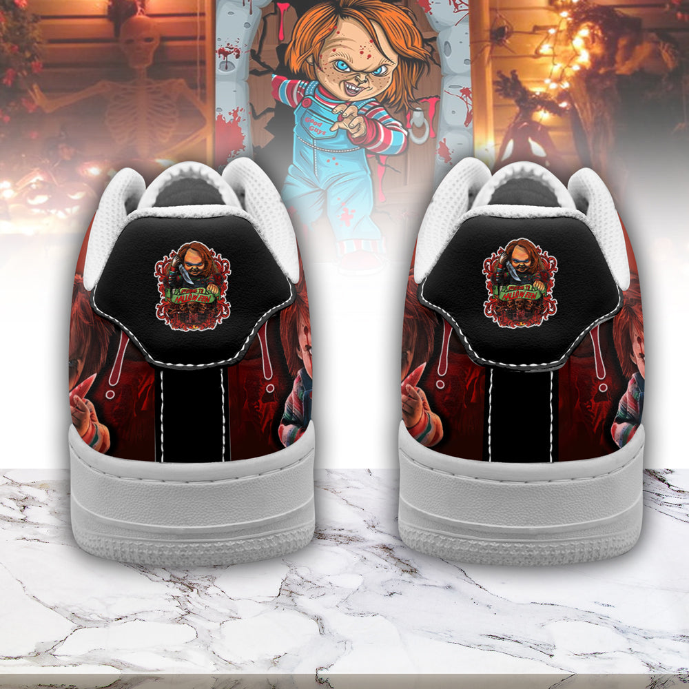 Ideafootwear Chucky x Halloween Air Low-Top Sneakers Shoes For Men And Women 2