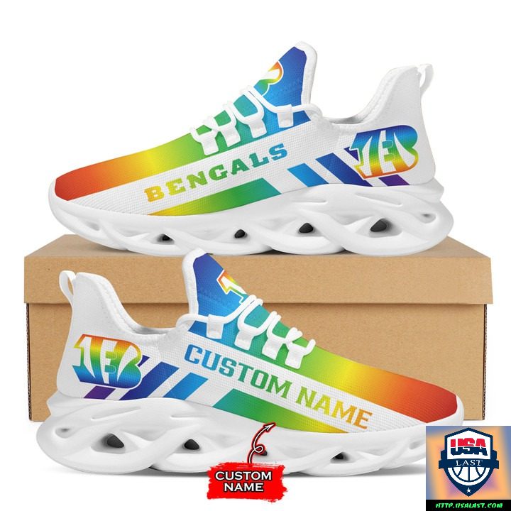 Ideafootwear Cincinnati Bengals Max Soul Shoes Sneakers For Men And Women