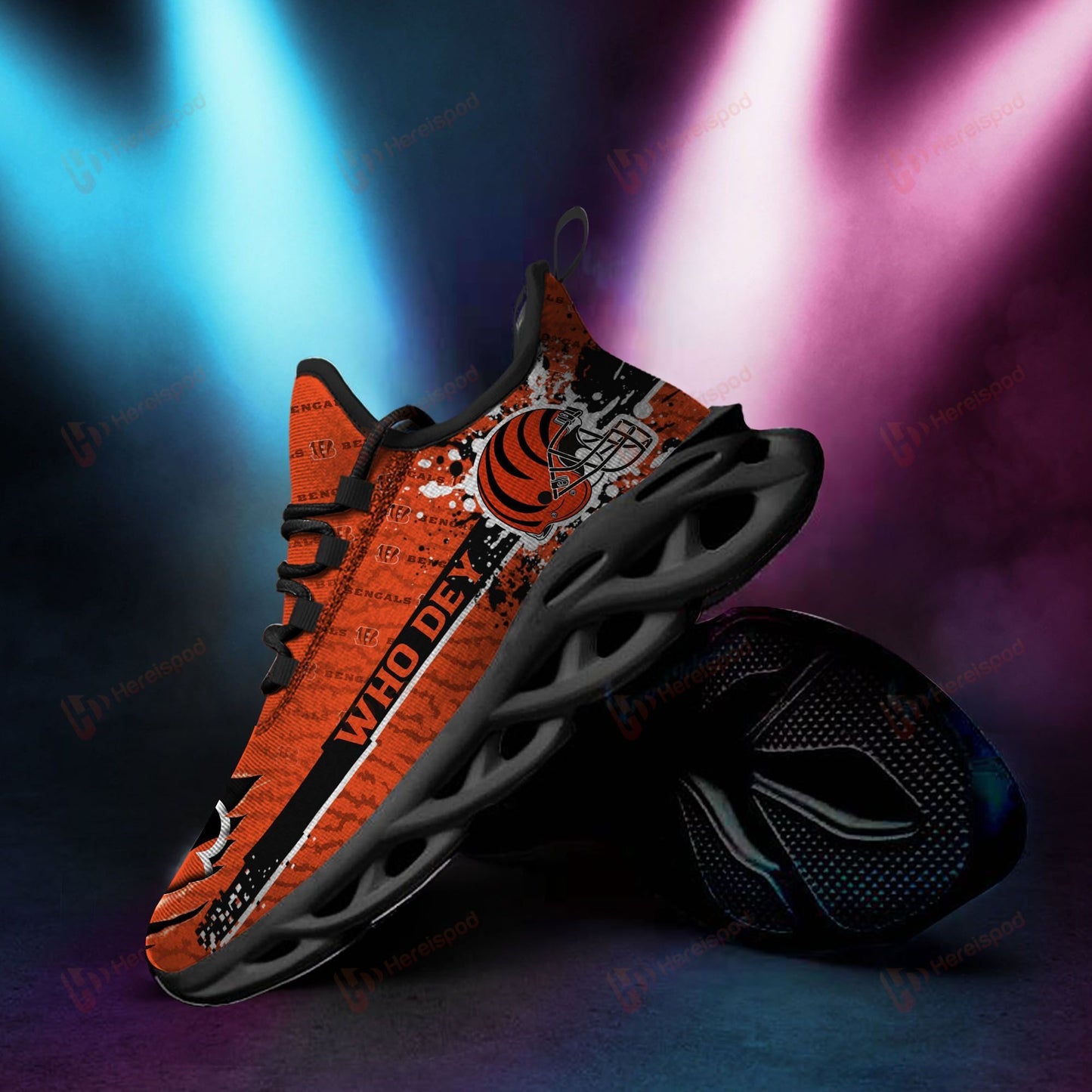 Ideafootwear Cincinnati Bengals Max Soul Shoes Sneakers For Men And Women