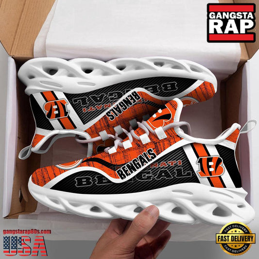 Ideafootwear Cincinnati Bengals Max Soul Shoes Sneakers For Men And Women