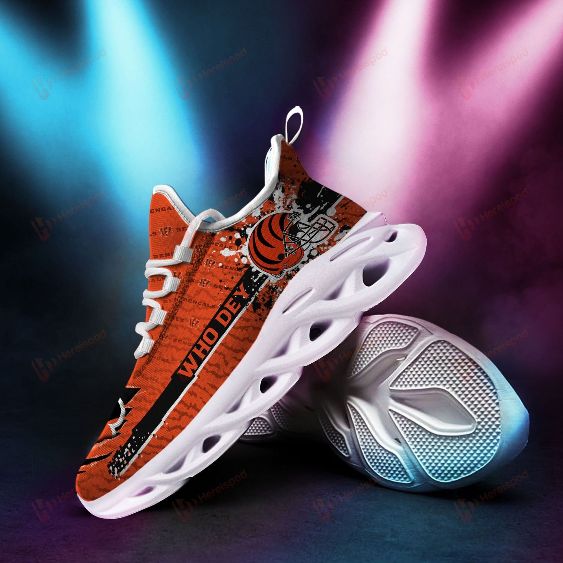Ideafootwear Cincinnati Bengals Max Soul Shoes Sneakers For Men And Women