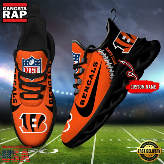 Ideafootwear Cincinnati Bengals Max Soul Shoes Sneakers For Men And Women