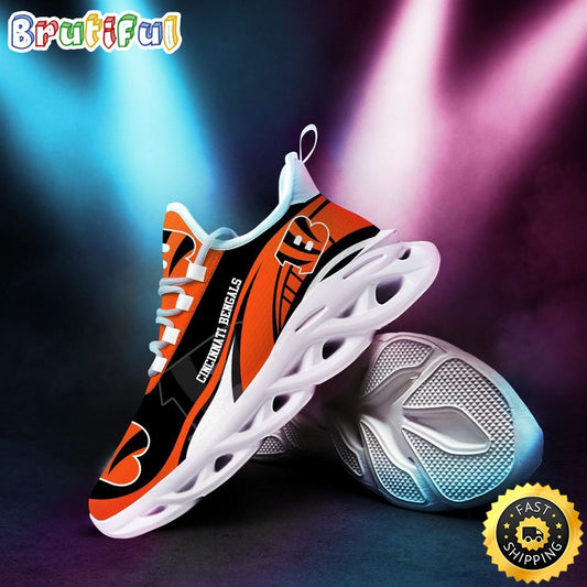 Ideafootwear Cincinnati Bengals Max Soul Shoes Sneakers For Men And Women