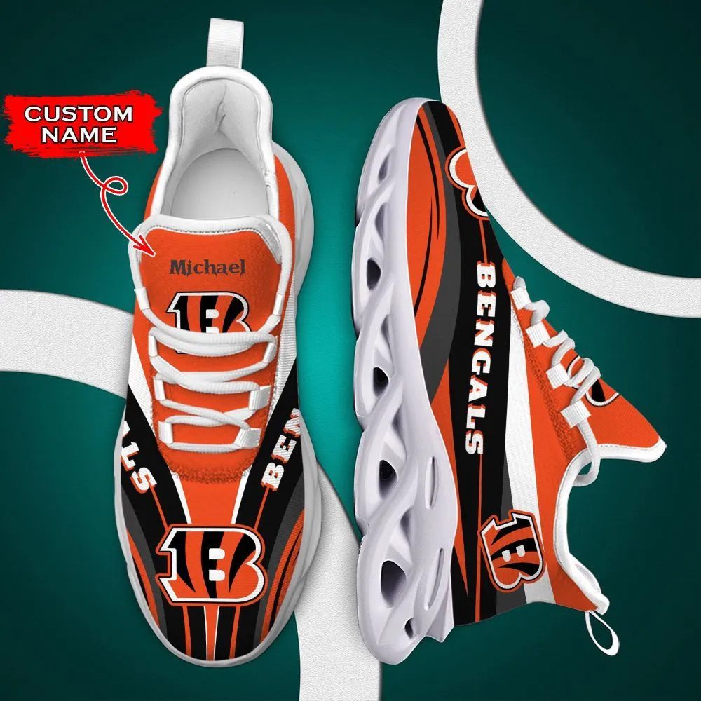 Ideafootwear Cincinnati Bengals Max Soul Shoes Sneakers For Men And Women