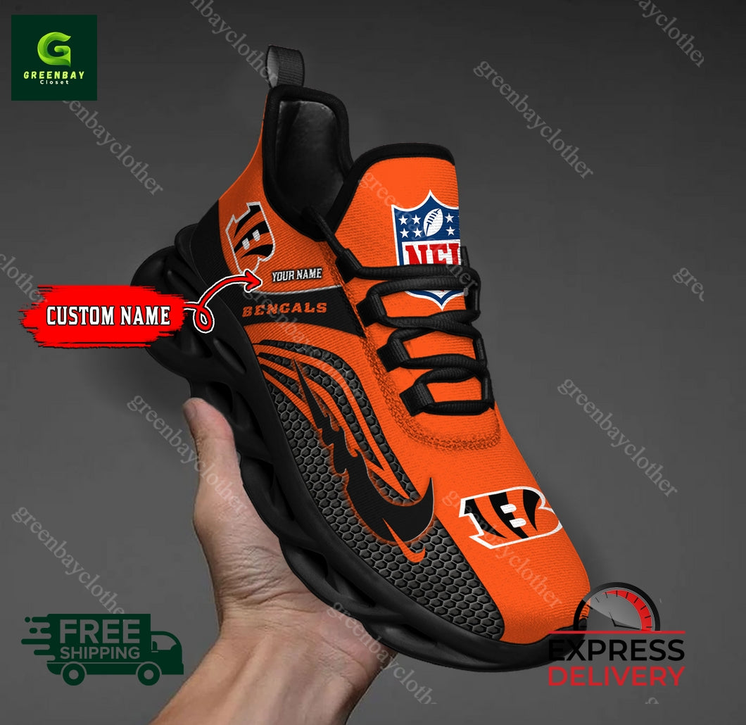 Ideafootwear Cincinnati Bengals Max Soul Shoes Sneakers For Men And Women