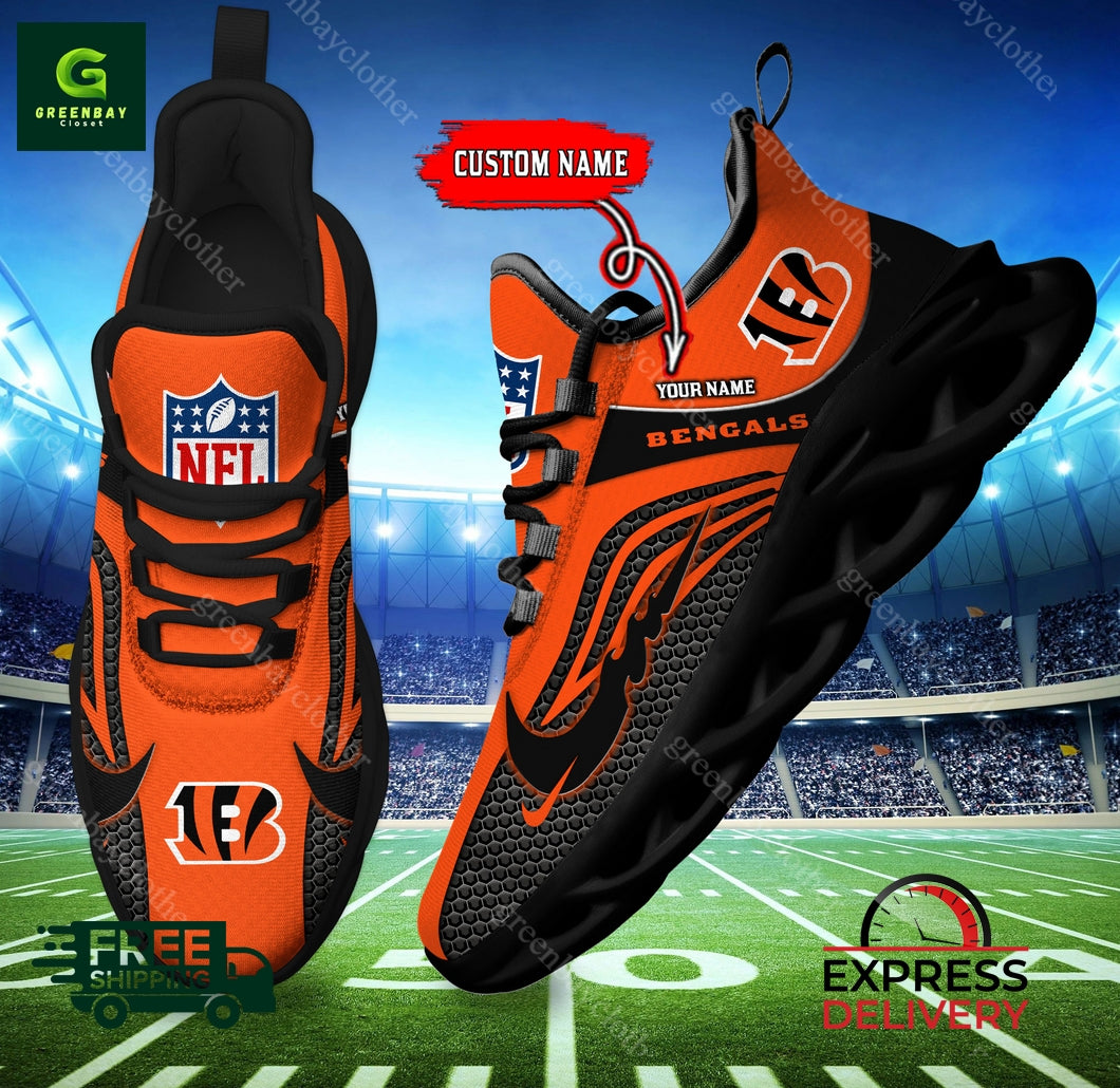 Ideafootwear Cincinnati Bengals Max Soul Shoes Sneakers For Men And Women