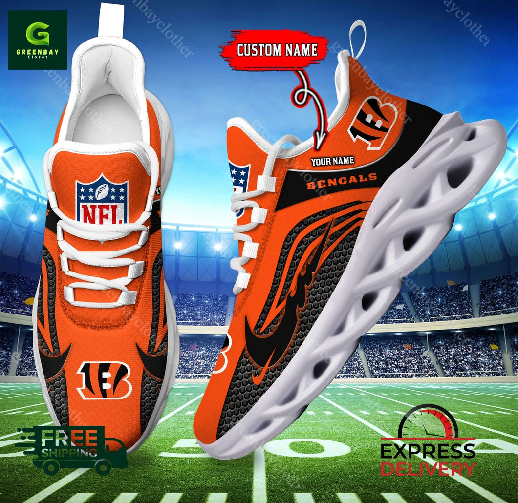 Ideafootwear Cincinnati Bengals Max Soul Shoes Sneakers For Men And Women