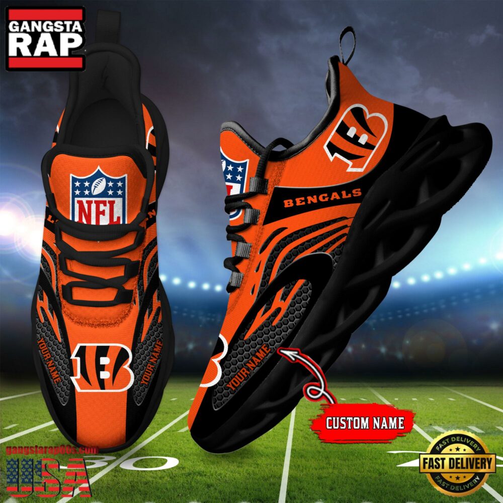 Ideafootwear Cincinnati Bengals Max Soul Shoes Sneakers For Men And Women