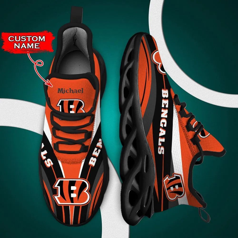Ideafootwear Cincinnati Bengals Max Soul Shoes Sneakers For Men And Women