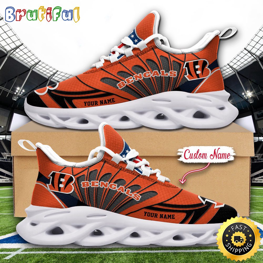 Ideafootwear Cincinnati Bengals Max Soul Shoes Sneakers For Men And Women