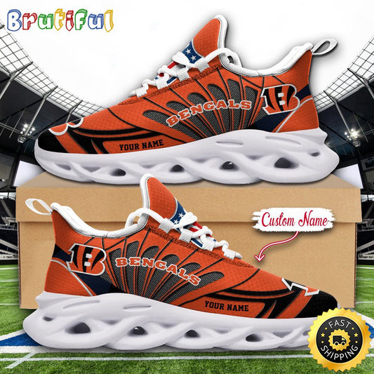 Ideafootwear Cincinnati Bengals Max Soul Shoes Sneakers For Men And Women