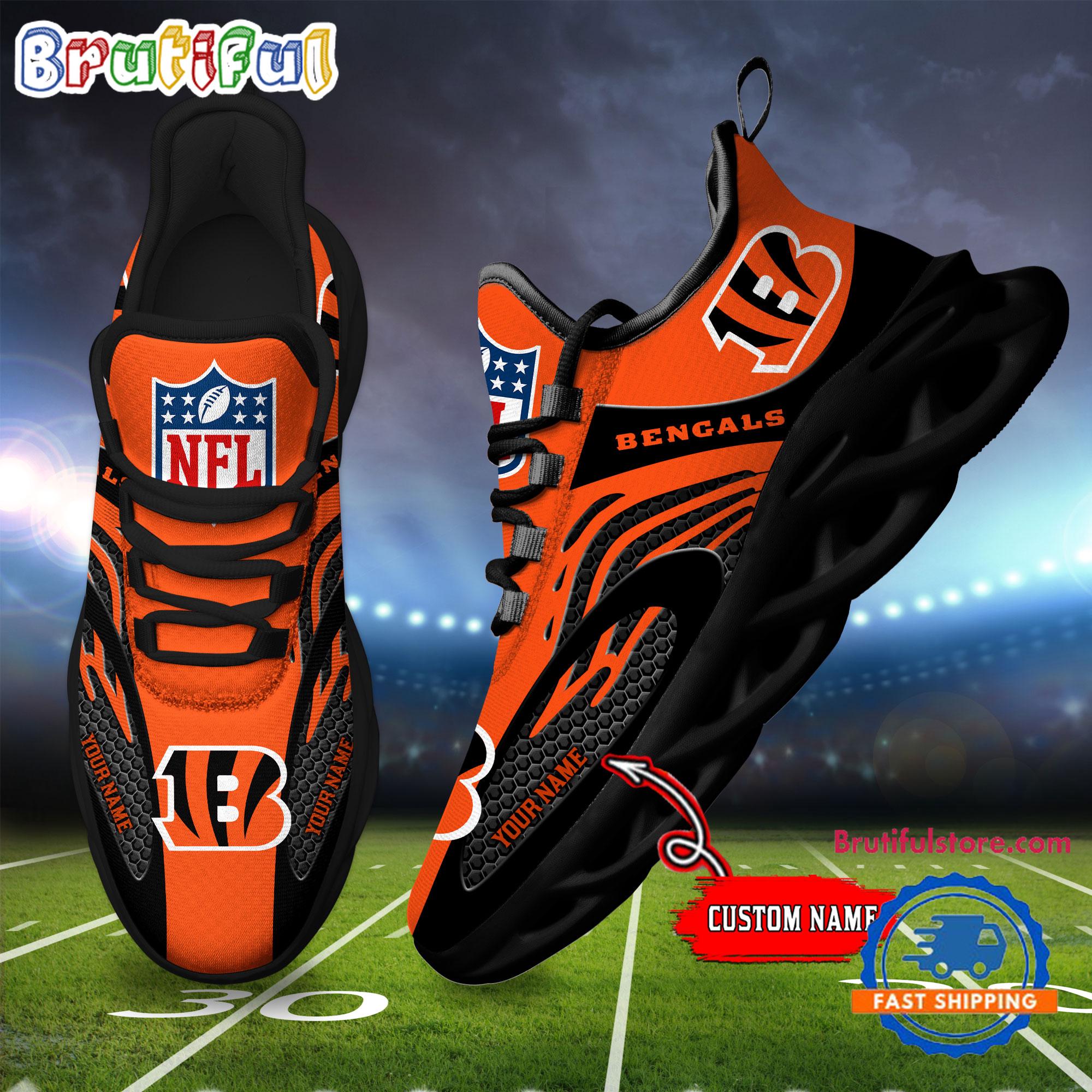 Ideafootwear Cincinnati Bengals Max Soul Shoes Sneakers For Men And Women