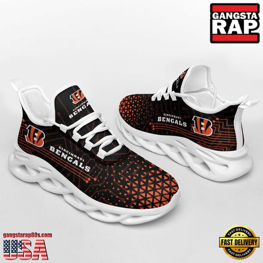 Ideafootwear Cincinnati Bengals Max Soul Shoes Sneakers For Men And Women