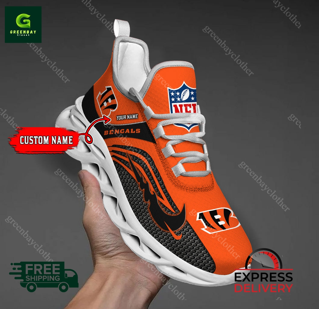 Ideafootwear Cincinnati Bengals Max Soul Shoes Sneakers For Men And Women