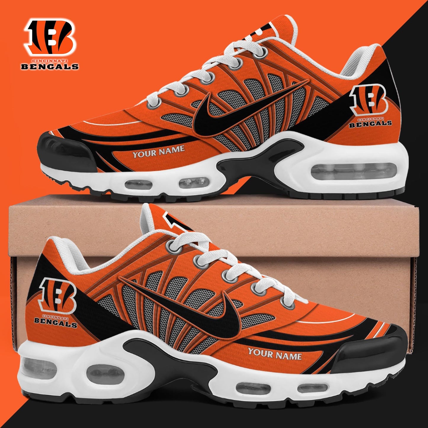 Ideafootwear Cincinnati Bengals TN Shoes Sneakers For Men And Women