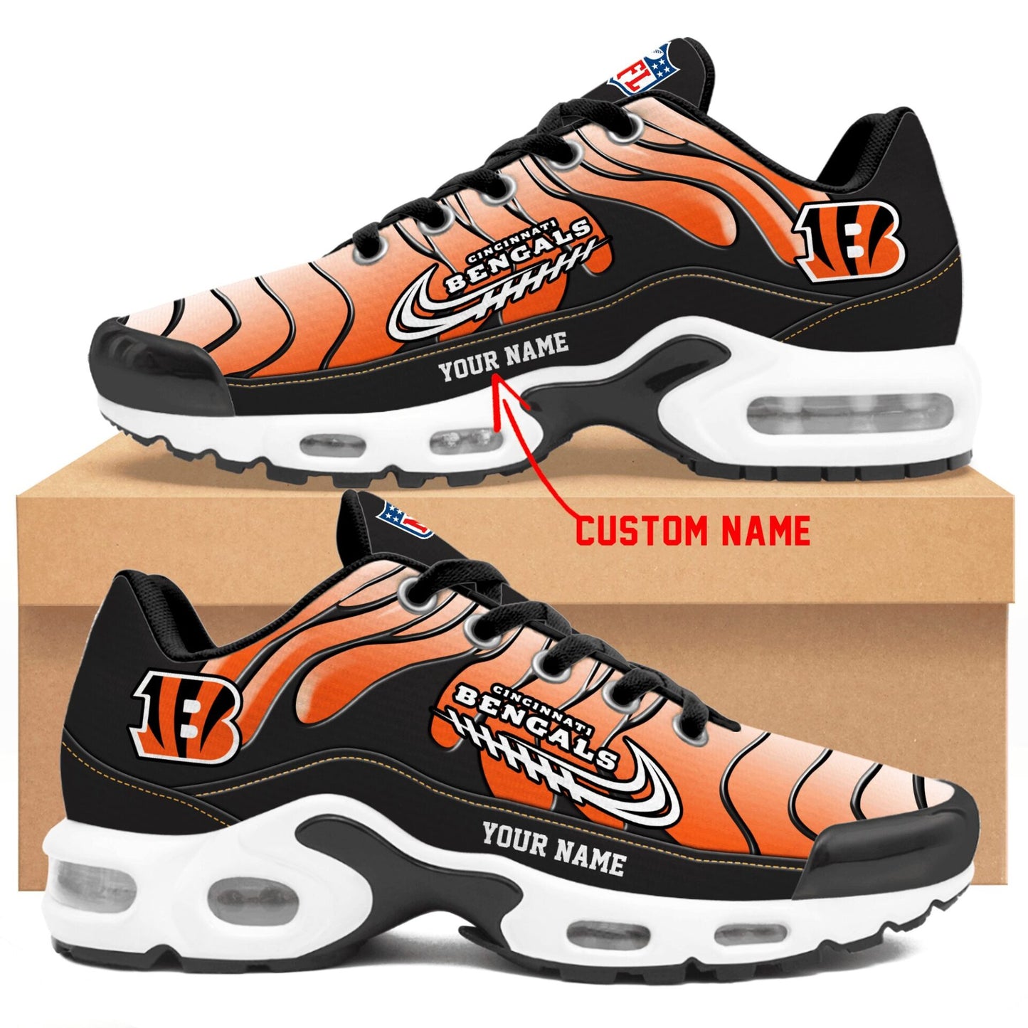 Ideafootwear Cincinnati Bengals TN Shoes Sneakers For Men And Women