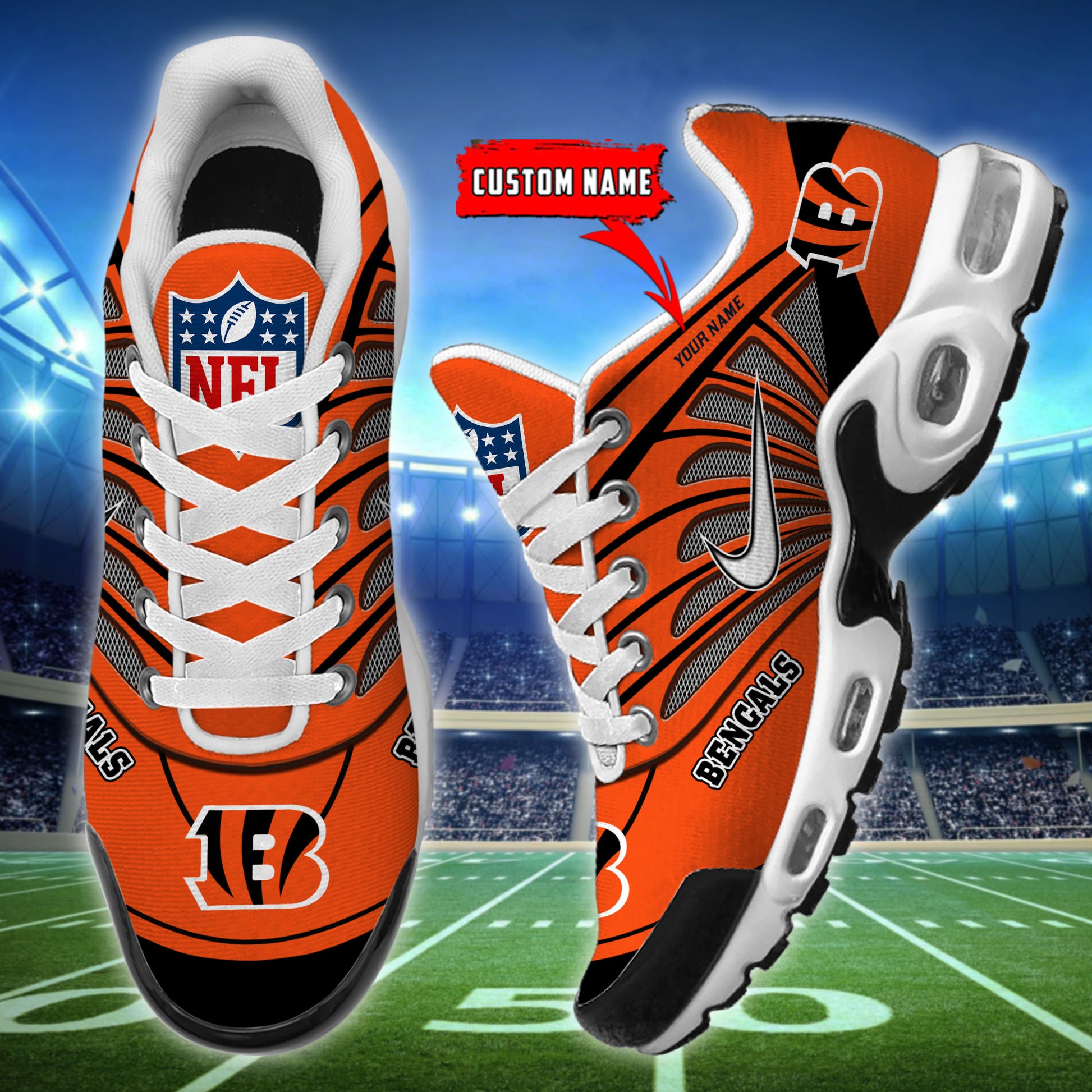 Ideafootwear Cincinnati Bengals TN Shoes Sneakers For Men And Women