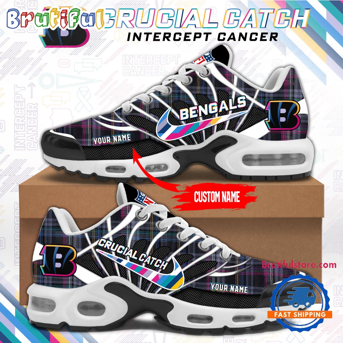 Ideafootwear Cincinnati Bengals TN Shoes Sneakers For Men And Women