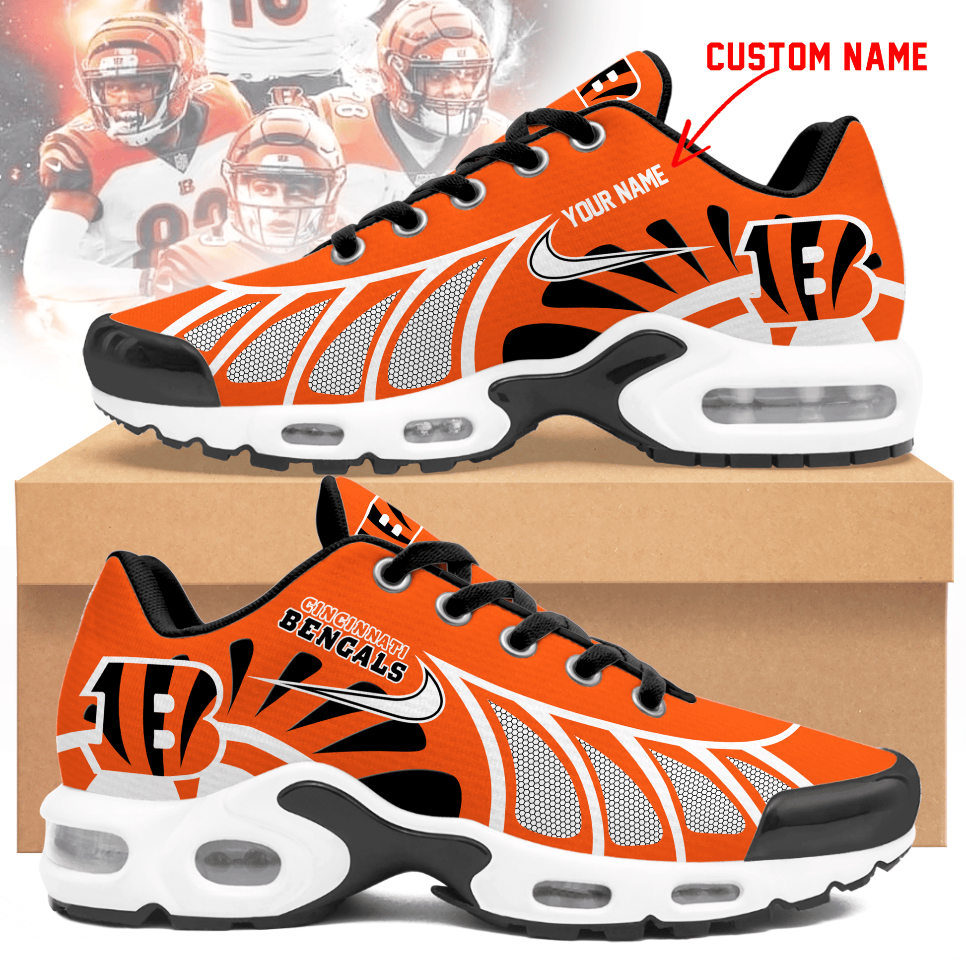 Ideafootwear Cincinnati Bengals TN Shoes Sneakers For Men And Women
