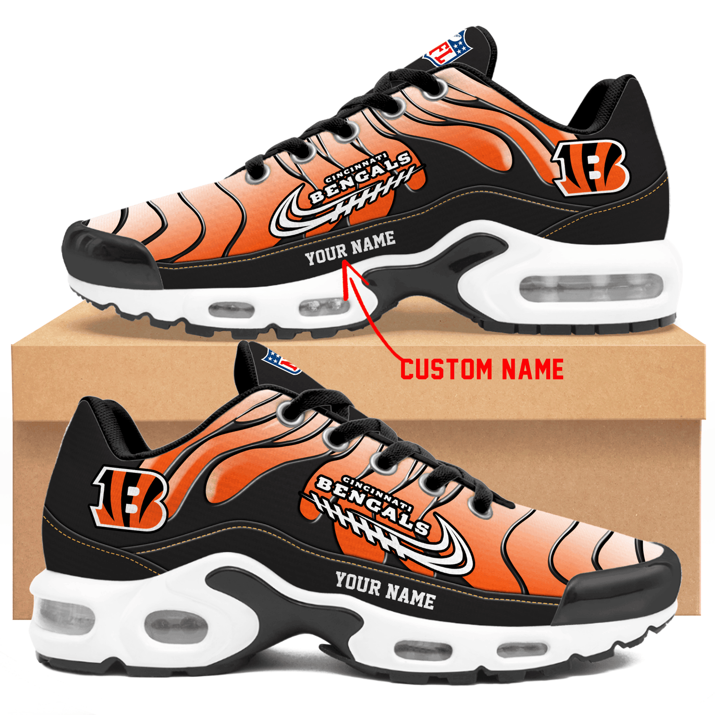 Ideafootwear Cincinnati Bengals TN Shoes Sneakers For Men And Women