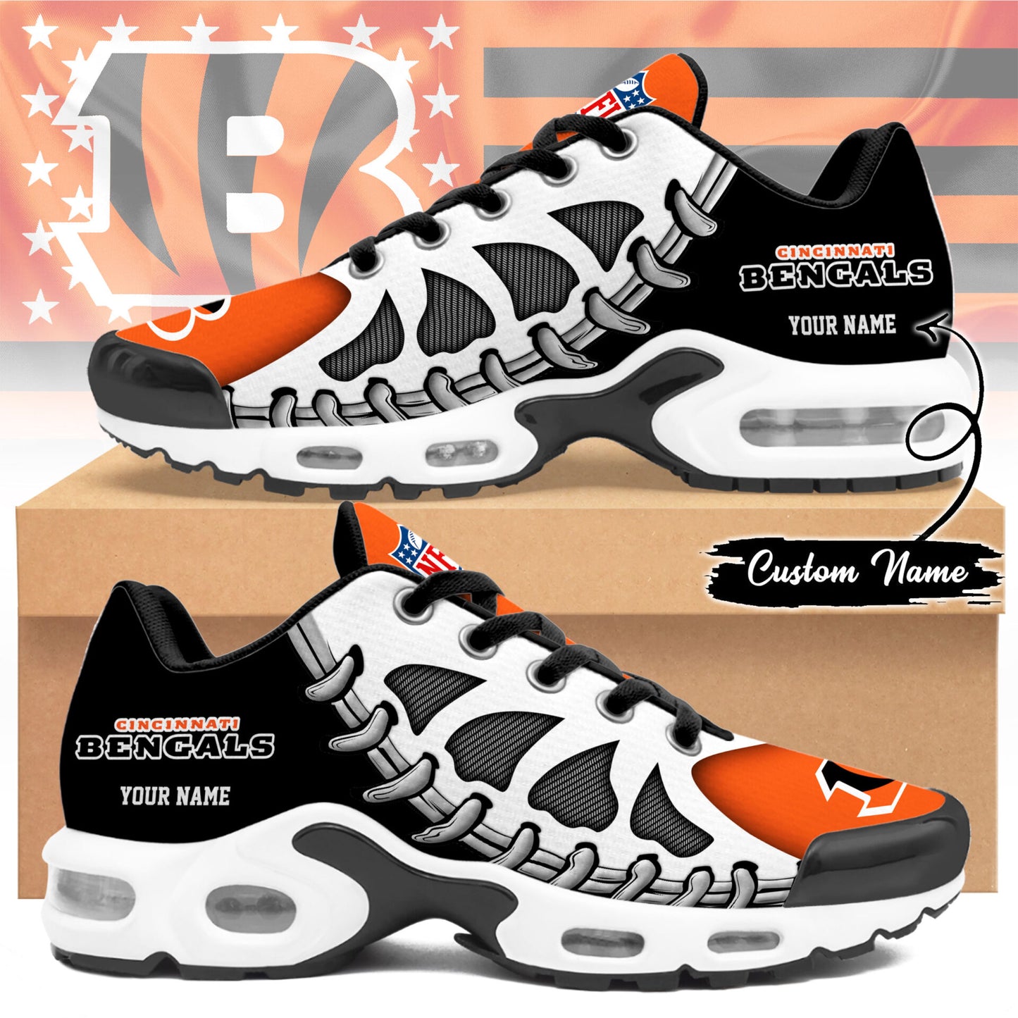 Ideafootwear Cincinnati Bengals TN Shoes Sneakers For Men And Women