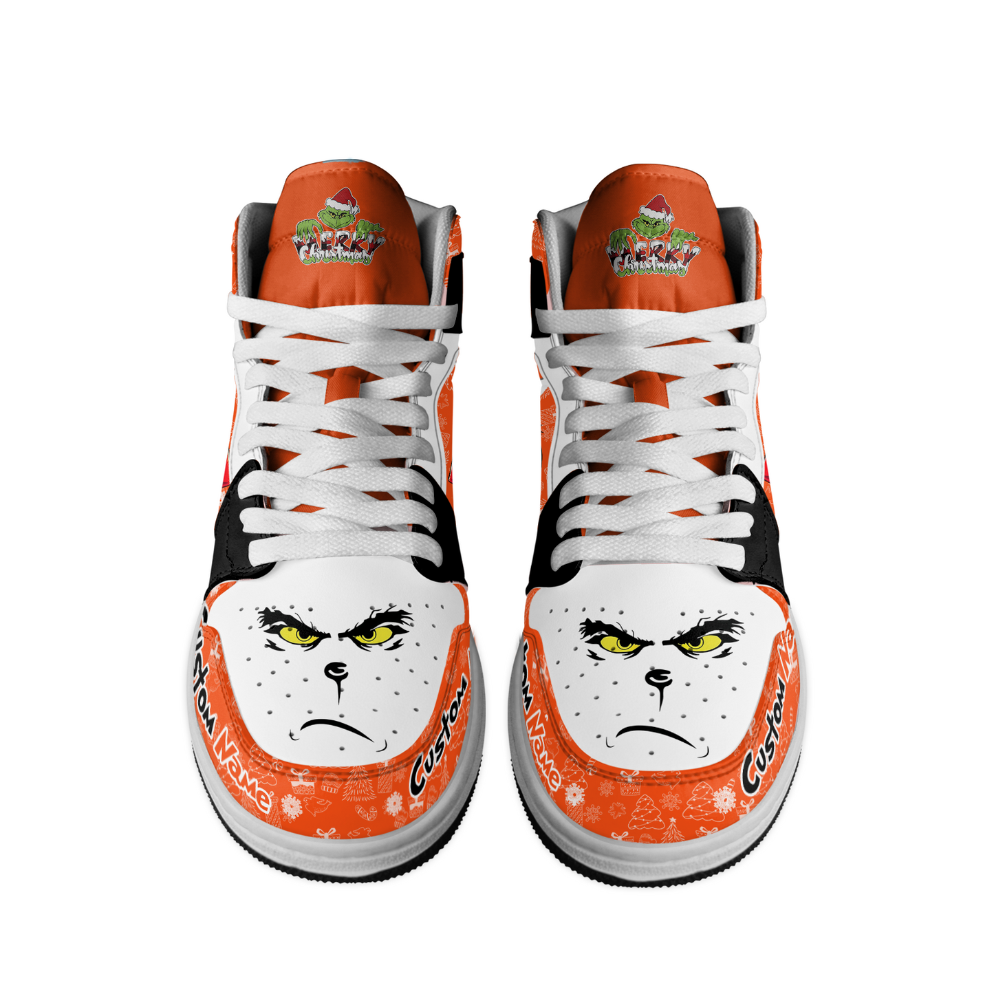 Ideafootwear Cincinnati Bengals x The Grinch x Christmas AJ1 High Sneakers Shoes For Men And Women