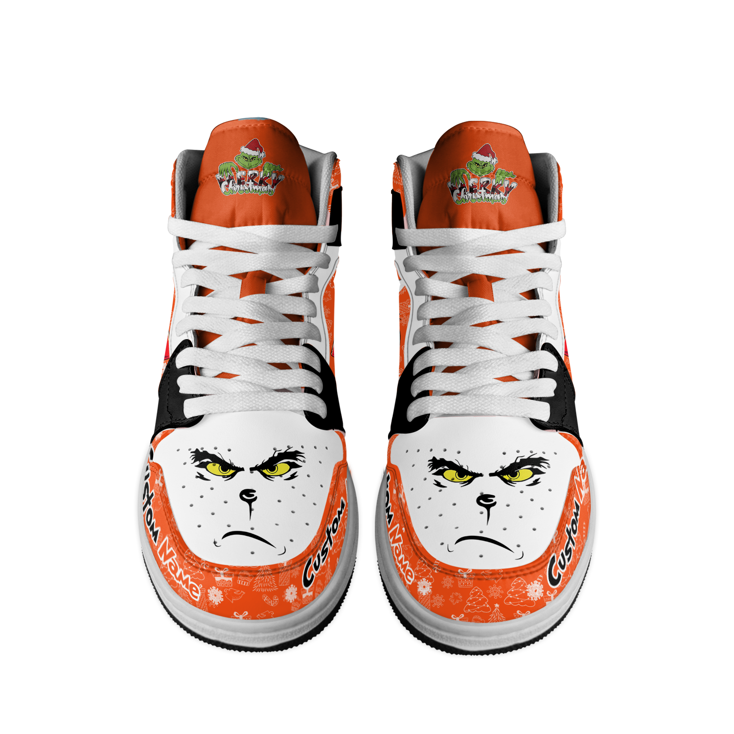 Ideafootwear Cincinnati Bengals x The Grinch x Christmas AJ1 High Sneakers Shoes For Men And Women
