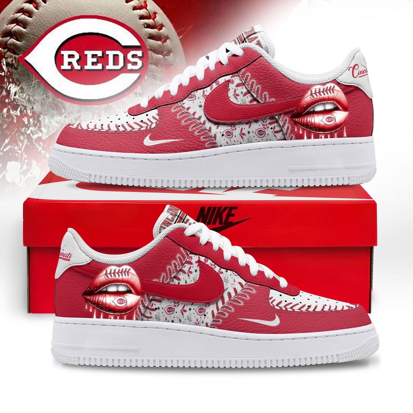 Ideafootwear Cincinnati Reds Air Low-Top Sneakers Shoes For Men And Women 3