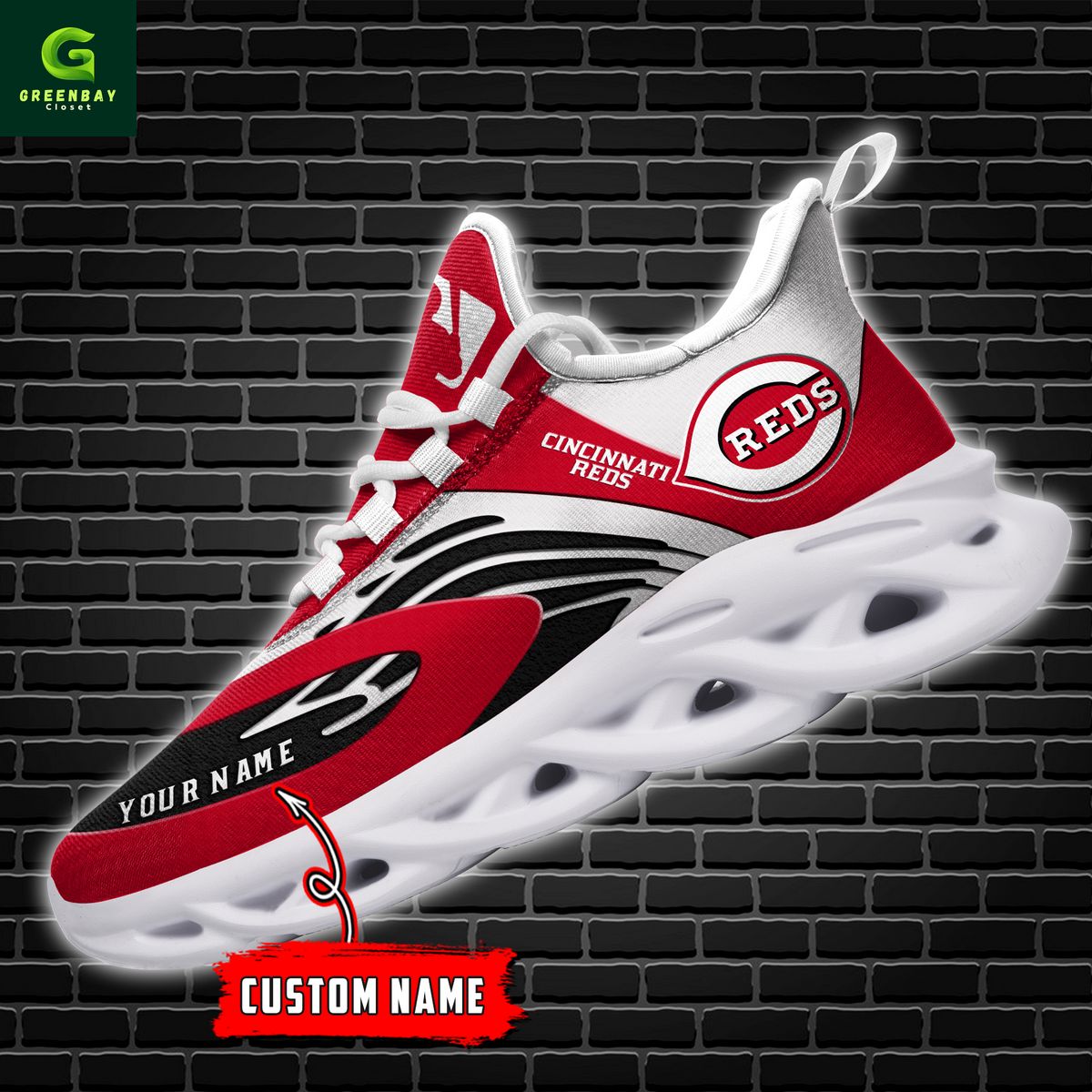 Ideafootwear Cincinnati Reds Max Soul Shoes Sneakers For Men And Women