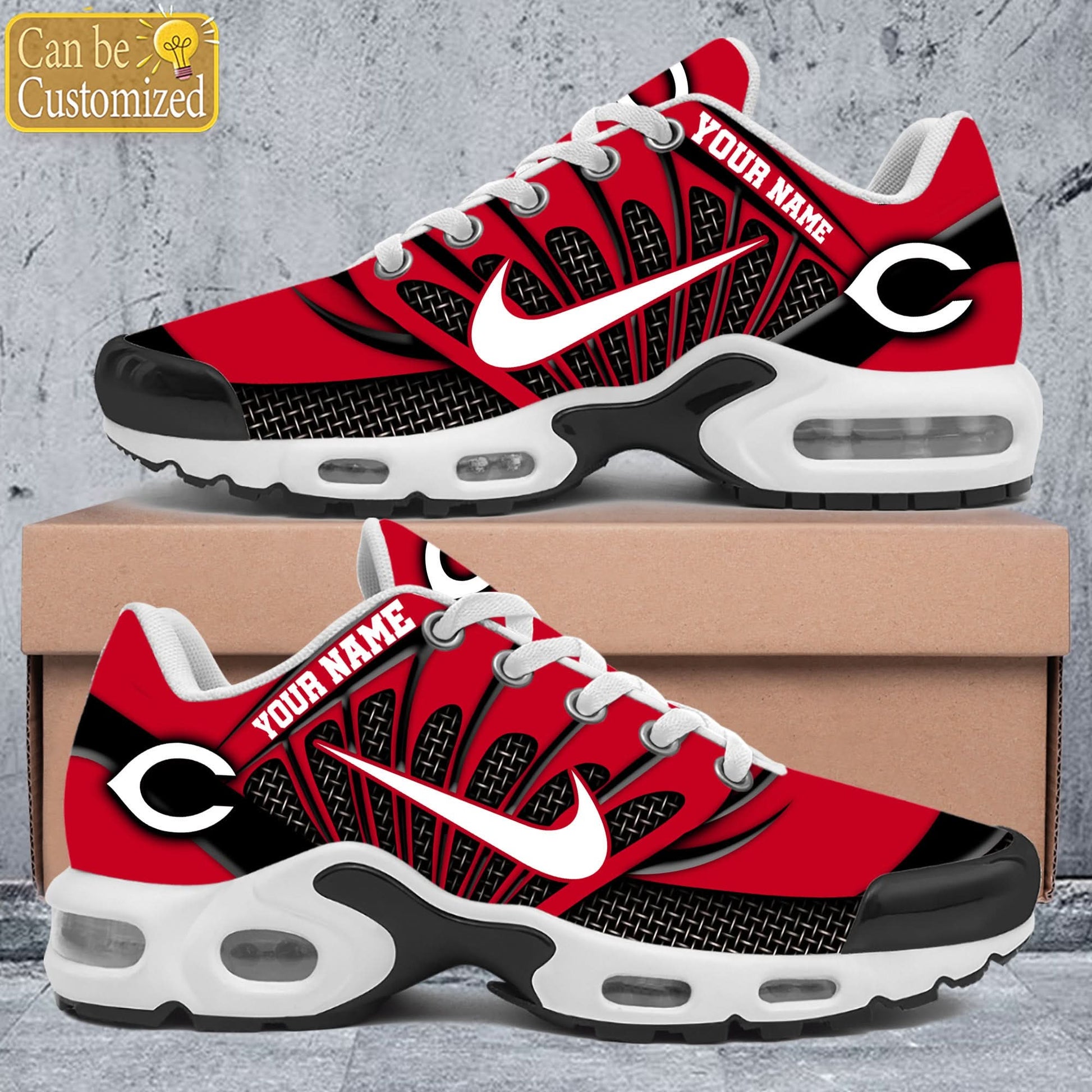 Ideafootwear Cincinnati Reds TN Shoes Sneakers For Men And Women