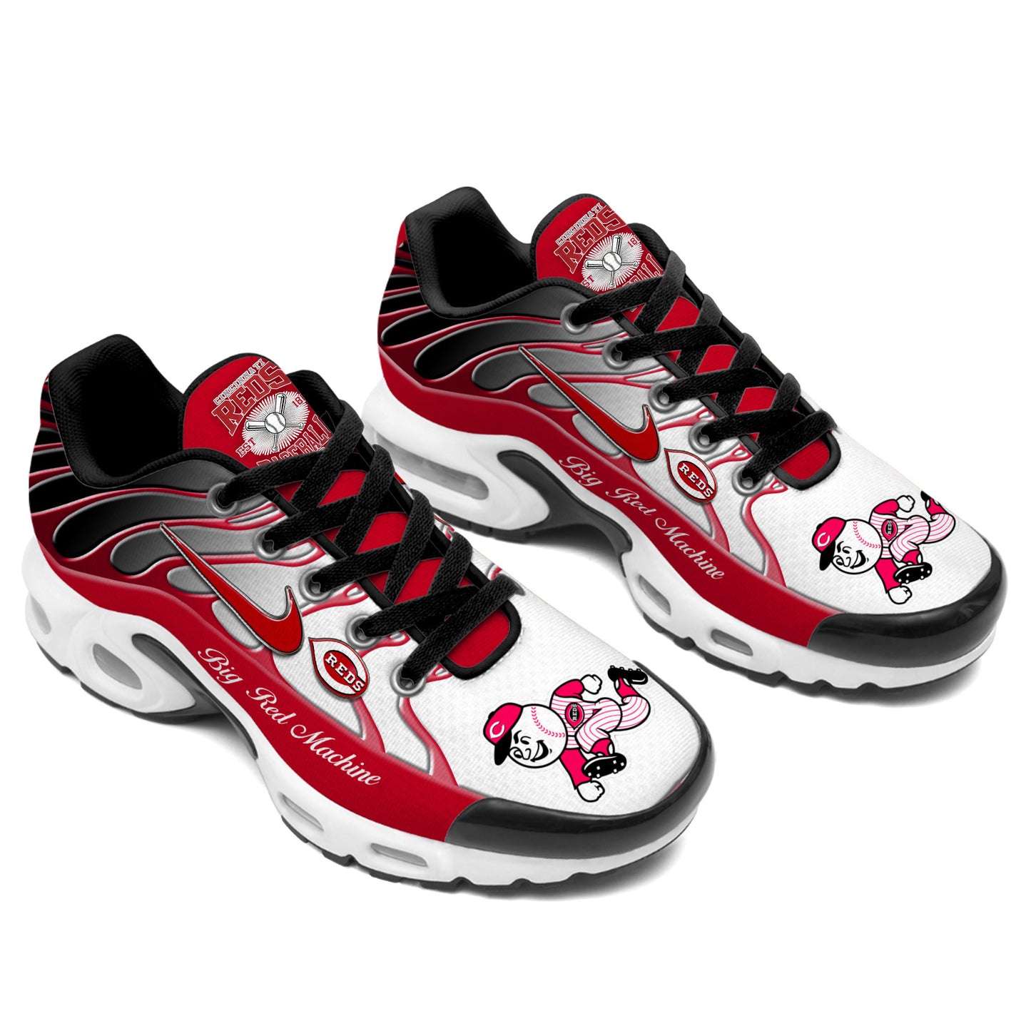 Ideafootwear Cincinnati Reds TN Shoes Sneakers For Men And Women