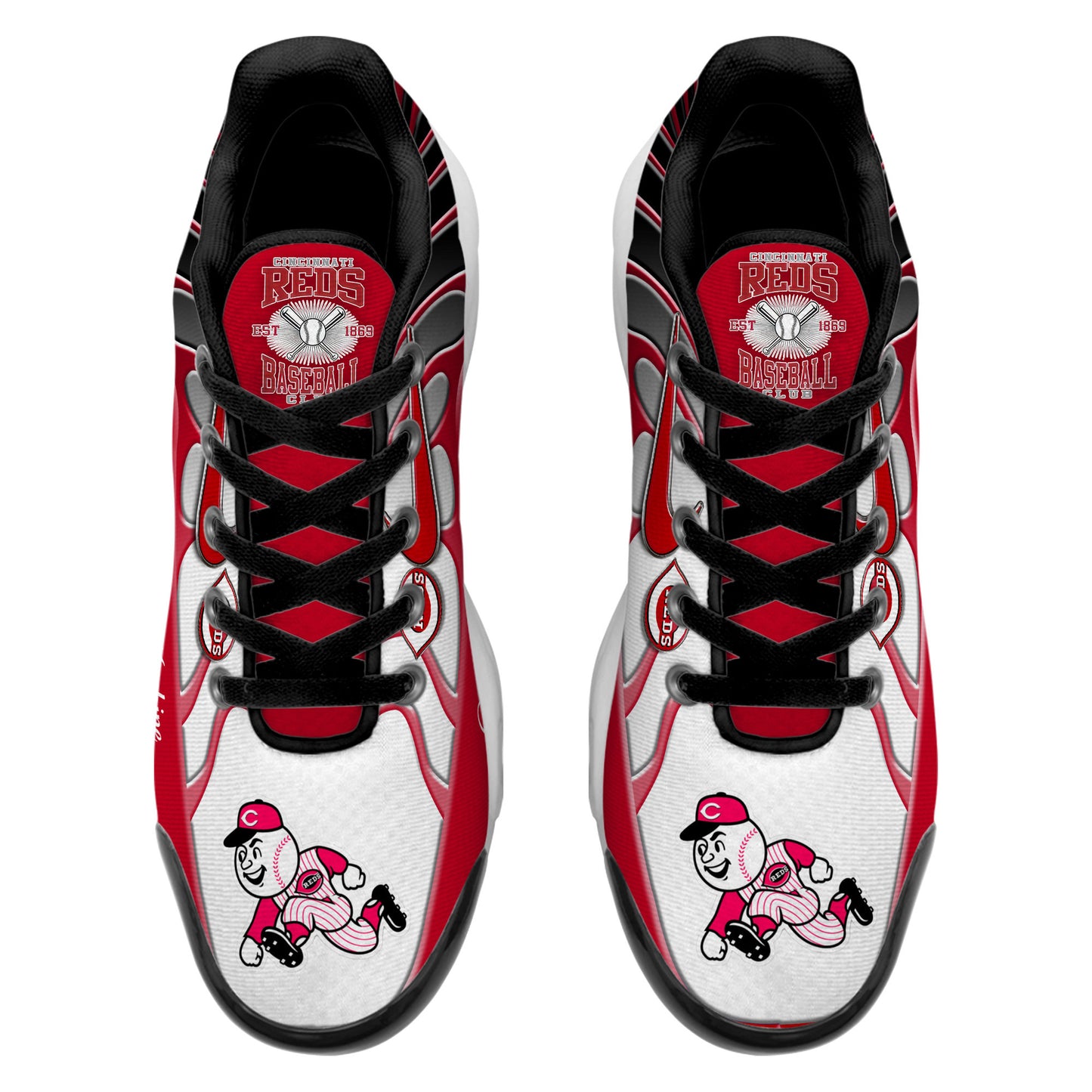 Ideafootwear Cincinnati Reds TN Shoes Sneakers For Men And Women