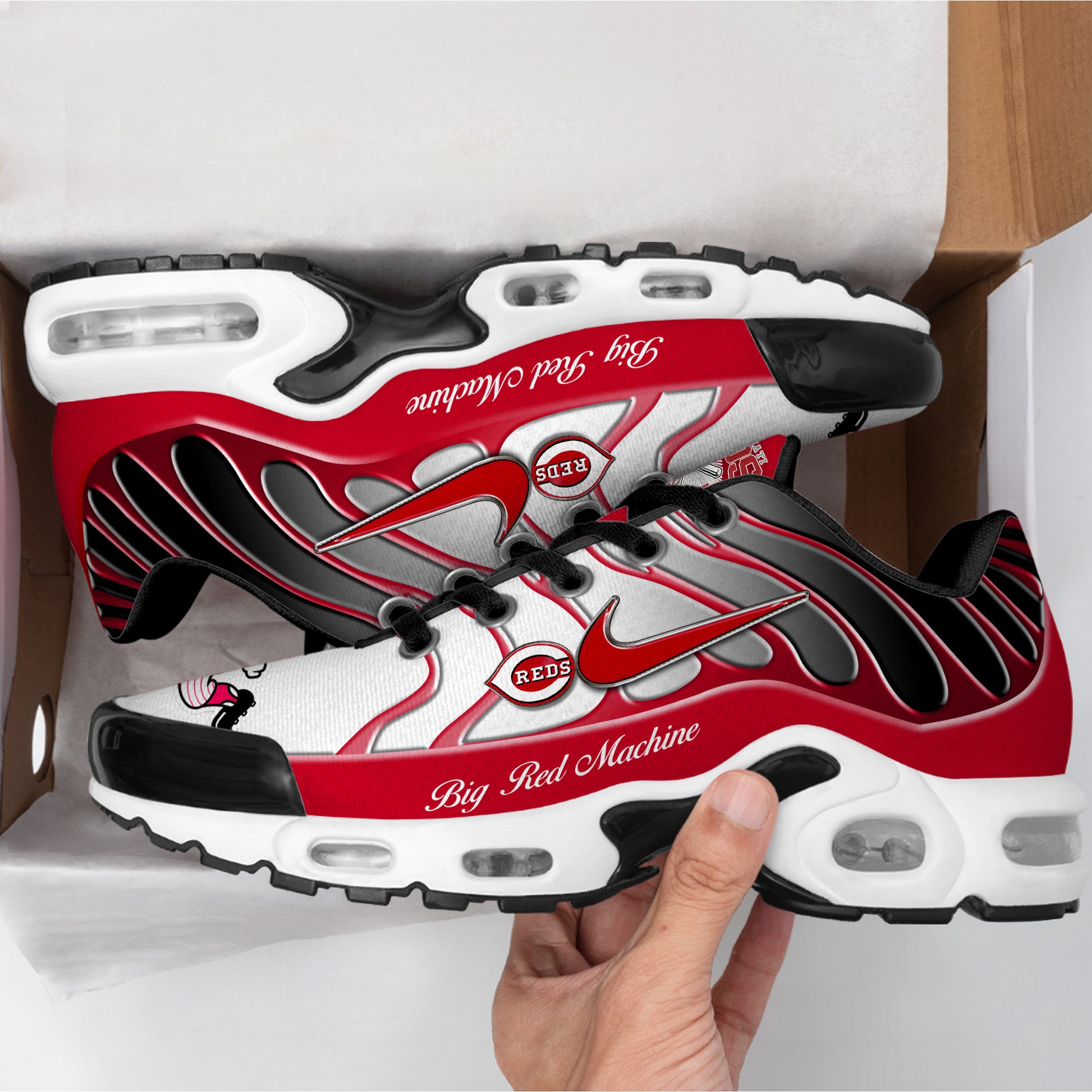 Ideafootwear Cincinnati Reds TN Shoes Sneakers For Men And Women