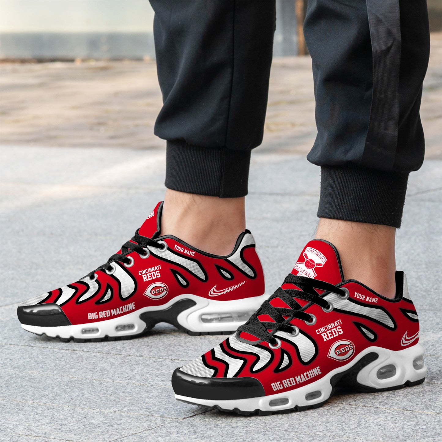 Ideafootwear Cincinnati Reds TN Shoes Sneakers For Men And Women