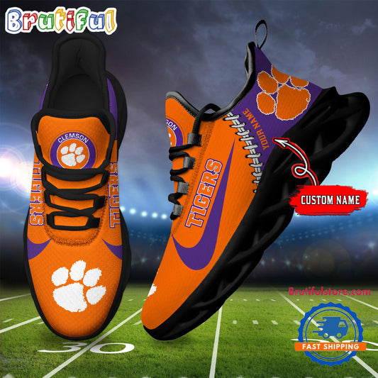Ideafootwear Clemson Tigers Max Soul Shoes Sneakers For Men And Women