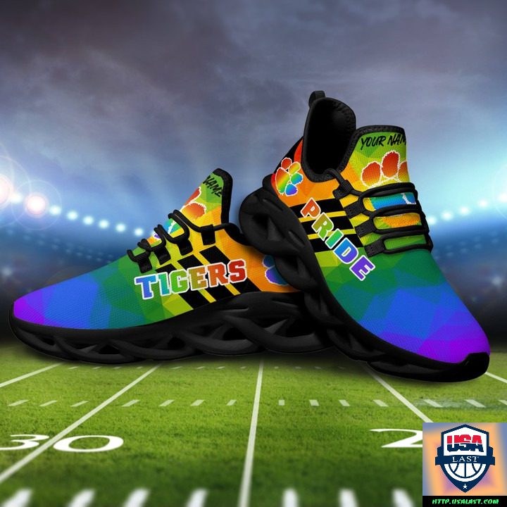 Ideafootwear Clemson Tigers Max Soul Shoes Sneakers For Men And Women