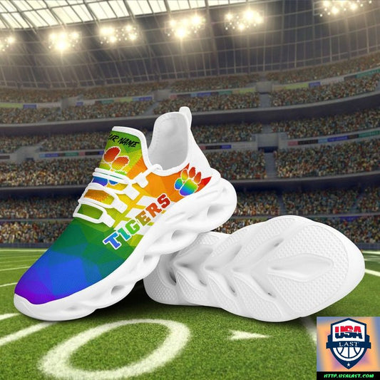 Ideafootwear Clemson Tigers Max Soul Shoes Sneakers For Men And Women