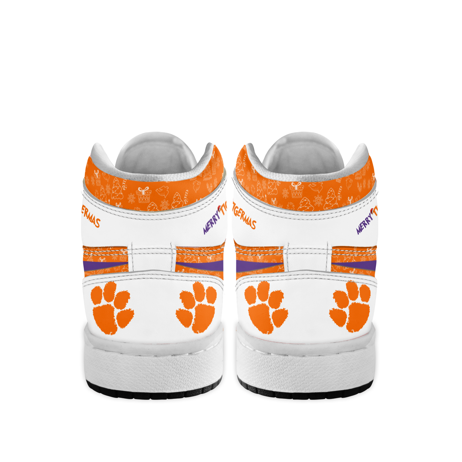 Ideafootwear Clemson Tigers x The Grinch x Christmas AJ1 High Sneakers Shoes For Men And Women