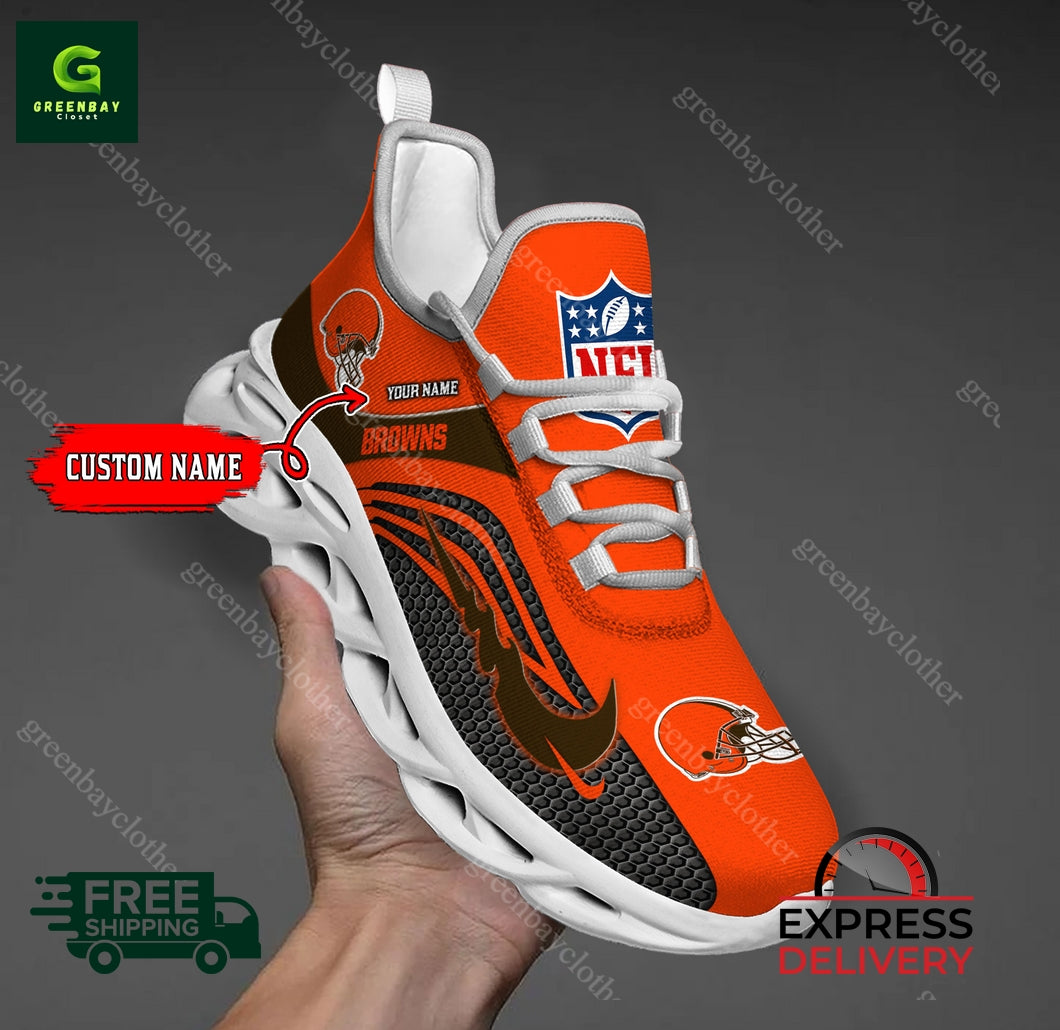 Ideafootwear Cleveland Browns Max Soul Shoes Sneakers For Men And Women