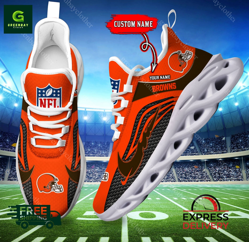 Ideafootwear Cleveland Browns Max Soul Shoes Sneakers For Men And Women