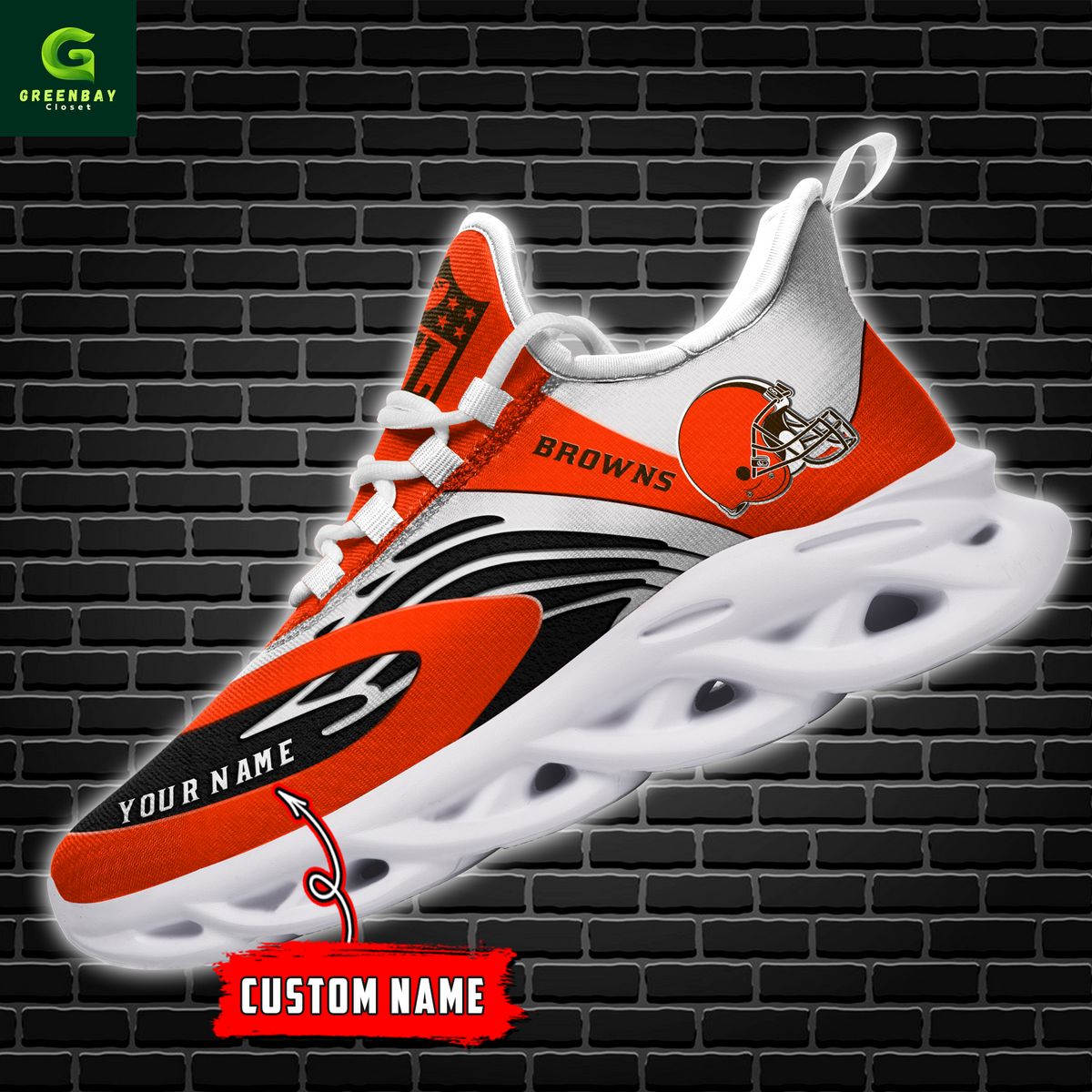 Ideafootwear Cleveland Browns Max Soul Shoes Sneakers For Men And Women